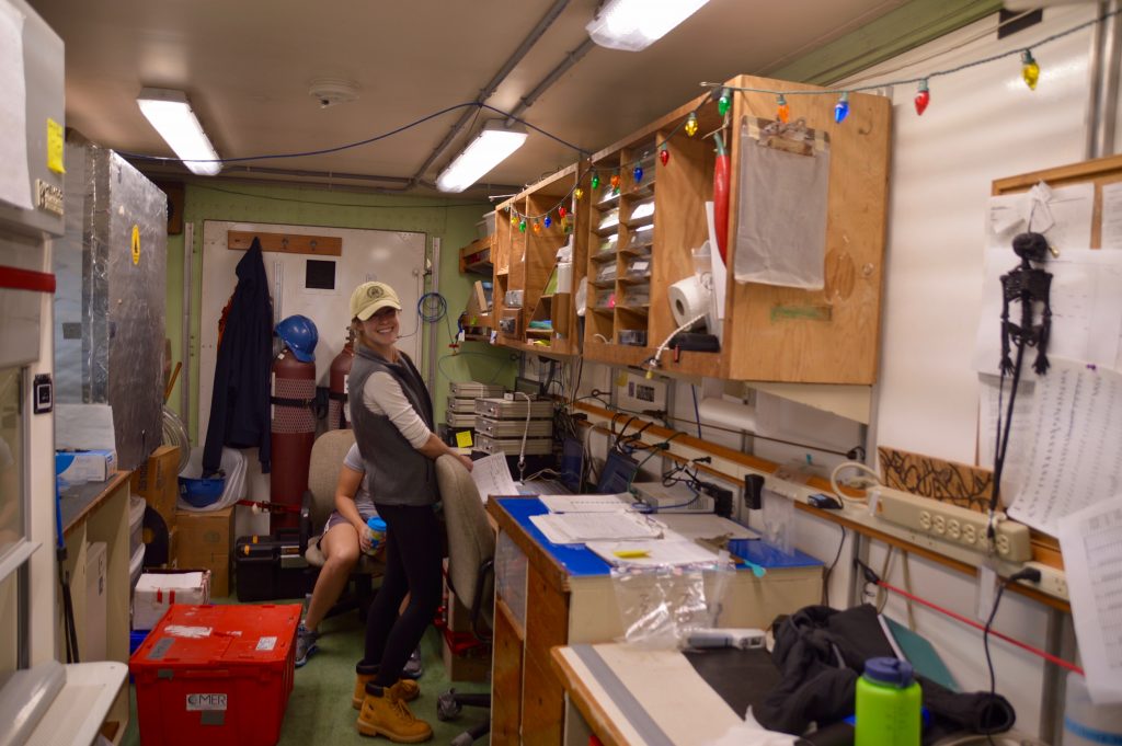 Inside the Cafe Thorium lab van.